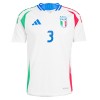 Virallinen Fanipaita Italia DiMarco 3 Vieraspelipaita Euro 2024 - Miesten